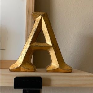 Gold letter A